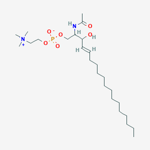 molecular formula C25H51N2O6P B3026363 [(E)-2-acetamido-3-hydroxyoctadec-4-enyl] 2-(trimethylazaniumyl)ethyl phosphate CAS No. 74713-54-5