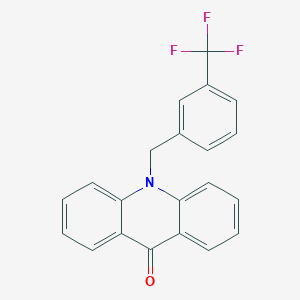 molecular formula C21H14F3NO B302637 10-[3-(trifluoromethyl)benzyl]acridin-9(10H)-one 