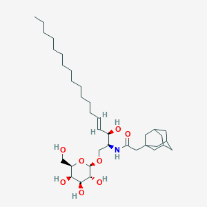 molecular formula C36H63NO8 B3026371 N-[(1S,2R,3E)-1-[(beta-D-galactopyranosyloxy)methyl]-2-hydroxy-3-heptadecen-1-yl]-tricyclo[3.3.1.13,7]decane-1-acetamide CAS No. 574738-16-2