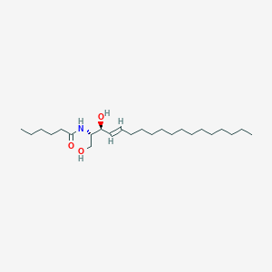 molecular formula C24H47NO3 B3026379 N-[(1S,2S,3E)-2-hydroxy-1-(hydroxymethyl)-3-heptadecen-1-yl]-hexanamide CAS No. 189894-80-2