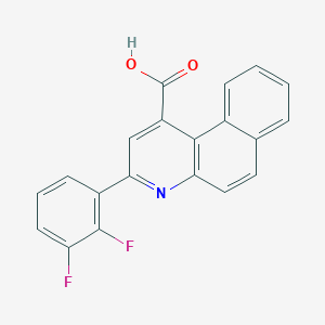 molecular formula C20H11F2NO2 B302638 3-(2,3-Difluorophenyl)benzo[f]quinoline-1-carboxylic acid 