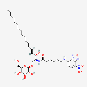 N-[(E,2S,3R)-3-Hydroxy-1-[(2R,3R,4S,5S,6R)-3,4,5-trihydroxy-6-(hydroxymethyl)oxan-2-yl]oxyoctadec-4-en-2-yl]-6-[(4-nitro-2,1,3-benzoxadiazol-7-yl)amino]hexanamide