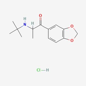 molecular formula C14H20ClNO3 B3026403 1-(Benzo[d][1,3]dioxol-5-yl)-2-(tert-butylamino)propan-1-one,monohydrochloride CAS No. 2469270-98-0