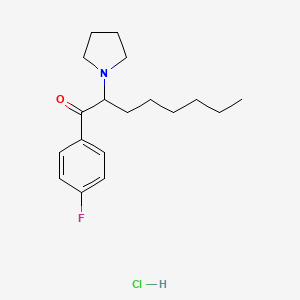 molecular formula C18H27ClFNO B3026413 1-(4-Fluorophenyl)-2-(pyrrolidin-1-yl)octan-1-one,monohydrochloride CAS No. 2117405-40-8