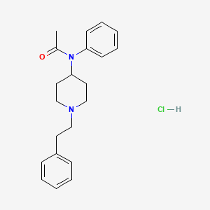 molecular formula C21H27ClN2O B3026420 Acetamide, N-phenyl-N-(1-(2-phenylethyl)-4-piperidinyl)-, monohydrochloride CAS No. 117332-89-5