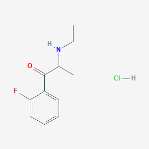 molecular formula C11H15ClFNO B3026428 2-(Ethylamino)-1-(2-fluorophenyl)propan-1-one,monohydrochloride CAS No. 2446466-63-1