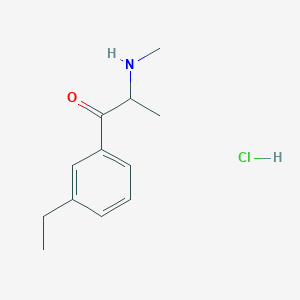 molecular formula C12H18ClNO B3026429 3-Ethylmethcathinone hydrochloride CAS No. 2446466-60-8