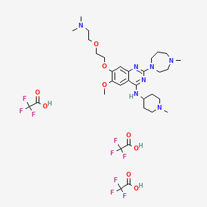 7-(2-(2-(dimethylamino)ethoxy)ethoxy)-6-methoxy-2-(4-methyl-1,4-diazepan-1-yl)-N-(1-methylpiperidin-4-yl)quinazolin-4-amine,tri(trifluoroacetate)salt