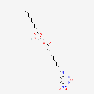 molecular formula C29H46N4O8 B3026435 1-NBD-1,2-bis(O-decanoyl-sn-glycerol) CAS No. 2309189-98-6