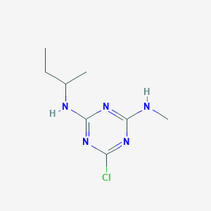 molecular formula C8H14ClN5 B3026446 2-Chloro-4-(methylamino)-6-(sec-butylamino)-s-triazine CAS No. 33692-99-8