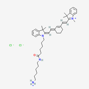 molecular formula C43H60Cl2N4O B3026476 Cy7 amine CAS No. 1650559-73-1