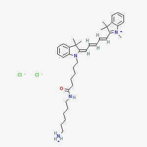 molecular formula C38H54Cl2N4O B3026478 Cy5-Amine chloride hydrochloride CAS No. 1807529-70-9