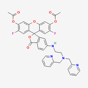 molecular formula C38H30F2N4O7 B3026486 ZnAF-2F DA CAS No. 443302-10-1