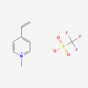 molecular formula C9H10F3NO3S B3026487 4-Ethenyl-1-methylpyridin-1-ium;trifluoromethanesulfonate CAS No. 45708-68-7