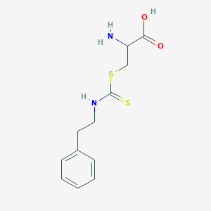 molecular formula C12H16N2O2S2 B3026489 S-(N-苯乙基硫代氨基甲酰基)-L-半胱氨酸 CAS No. 53330-02-2