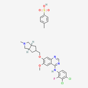 molecular formula C31H33Cl2FN4O5S B3026508 Tesevatinib tosylate CAS No. 1000599-06-3