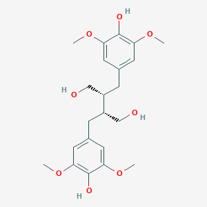 molecular formula C22H30O8 B3026517 (2R,3R)-2,3-bis[(4-hydroxy-3,5-dimethoxyphenyl)methyl]butane-1,4-diol CAS No. 1002106-91-3