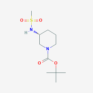 molecular formula C11H22N2O4S B3026518 (R)-tert-Butyl 3-(methylsulfonamido)piperidine-1-carboxylate CAS No. 1002359-93-4
