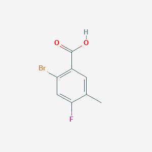 molecular formula C8H6BrFO2 B3026522 2-Bromo-4-fluoro-5-methylbenzoic acid CAS No. 1003709-39-4