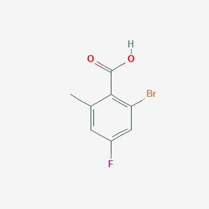 molecular formula C8H6BrFO2 B3026523 2-溴-4-氟-6-甲基苯甲酸 CAS No. 1003709-47-4