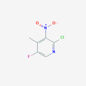 molecular formula C6H4ClFN2O2 B3026526 2-Chloro-5-fluoro-4-methyl-3-nitropyridine CAS No. 1003711-51-0