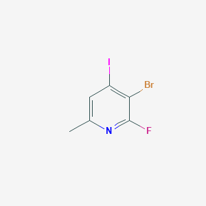 molecular formula C6H4BrFIN B3026527 3-Bromo-2-fluoro-4-iodo-6-methylpyridine CAS No. 1003711-61-2