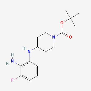 molecular formula C16H24FN3O2 B3026530 tert-Butyl 4-(2-amino-3-fluorophenylamino)piperidine-1-carboxylate CAS No. 1004304-12-4