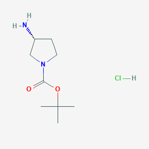molecular formula C9H19ClN2O2 B3026531 (R)-叔丁基 3-氨基吡咯烷-1-羧酸盐盐酸盐 CAS No. 1004538-34-4