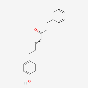 molecular formula C19H20O2 B3026537 4-庚烯-3-酮，7-(4-羟基苯基)-1-苯基-，(E)- CAS No. 100667-52-5