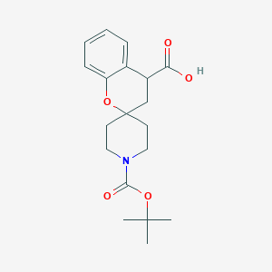 molecular formula C19H25NO5 B3026544 1'-(Tert-butoxycarbonyl)spiro[chroman-2,4'-piperidine]-4-carboxylic acid CAS No. 1009375-04-5