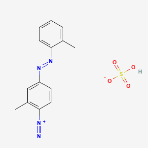 molecular formula C14H14N4O4S B3026547 2-Methyl-4-(o-tolylazo)benzenediazonium hydrogen sulphate CAS No. 101-89-3