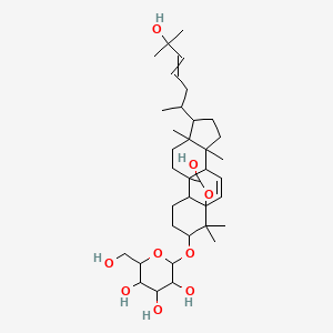 2-[[19-Hydroxy-8-(6-hydroxy-6-methylhept-4-en-2-yl)-5,9,17,17-tetramethyl-18-oxapentacyclo[10.5.2.01,13.04,12.05,9]nonadec-2-en-16-yl]oxy]-6-(hydroxymethyl)oxane-3,4,5-triol