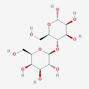 molecular formula C12H22O11 B3026557 (2S,3S,4R,5S,6R)-6-(Hydroxymethyl)-5-(((2S,3R,4S,5R,6R)-3,4,5-trihydroxy-6-(hydroxymethyl)tetrahydro-2H-pyran-2-yl)oxy)tetrahydro-2H-pyran-2,3,4-triol CAS No. 101312-82-7