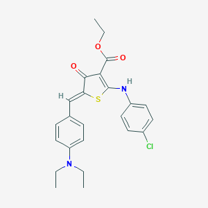 ethyl (5Z)-2-(4-chloroanilino)-5-[[4-(diethylamino)phenyl]methylidene]-4-oxothiophene-3-carboxylate