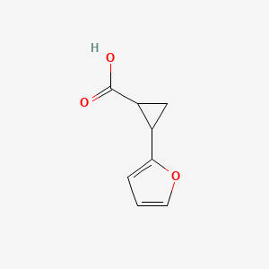 molecular formula C8H8O3 B3026564 2-(Furan-2-yl)cyclopropanecarboxylic acid CAS No. 1017553-75-1