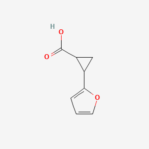 molecular formula C8H8O3 B3026564 2-(furan-2-yl)cyclopropane-1-carboxylic acid CAS No. 1017553-75-1