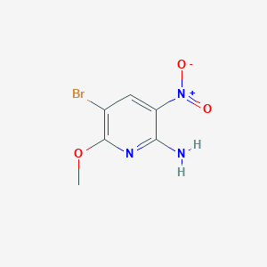 molecular formula C6H6BrN3O3 B3026567 5-Bromo-6-methoxy-3-nitropyridin-2-amine CAS No. 1017782-09-0