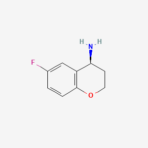 molecular formula C9H10FNO B3026572 (S)-6-fluorochroman-4-amine CAS No. 1018978-85-2