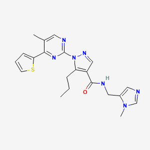 molecular formula C21H23N7OS B3026574 Insulin levels modulator CAS No. 1019254-94-4