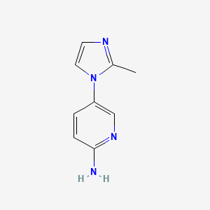 molecular formula C9H10N4 B3026576 5-(2-甲基-1H-咪唑-1-基)吡啶-2-胺 CAS No. 1019558-27-0