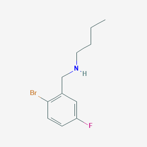 molecular formula C11H15BrFN B3026578 1-溴-4-氟-2-(丁氨基甲基)苯 CAS No. 1019618-98-4