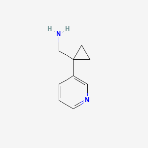 molecular formula C9H12N2 B3026582 (1-(Pyridin-3-YL)cyclopropyl)methanamine CAS No. 1020087-88-0