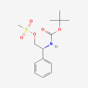 (R)-2-((tert-butoxycarbonyl)amino)-2-phenylethyl methanesulfonate