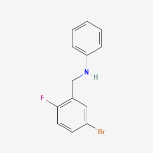 molecular formula C13H11BrFN B3026586 4-溴-1-氟-2-(苯胺甲基)苯 CAS No. 1021076-47-0