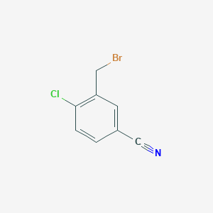 molecular formula C8H5BrClN B3026590 3-(溴甲基)-4-氯苯甲腈 CAS No. 1021871-37-3