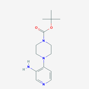 molecular formula C14H22N4O2 B3026595 叔丁基-4-(3-氨基吡啶-4-基)哌嗪-1-羧酸酯 CAS No. 1023298-54-5
