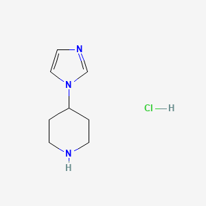 molecular formula C8H14ClN3 B3026596 4-(1H-咪唑-1-基)哌啶盐酸盐 CAS No. 1023595-06-3
