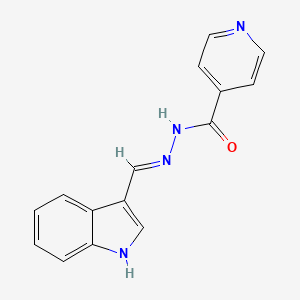 molecular formula C15H12N4O B3026600 N'-(1H-indol-3-ylmethylene)isonicotinohydrazide CAS No. 10245-44-0