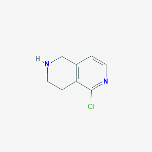 molecular formula C8H9ClN2 B3026614 5-Chloro-1,2,3,4-tetrahydro-2,6-naphthyridine CAS No. 1029720-16-8