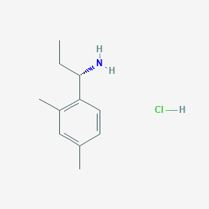 molecular formula C11H18ClN B3026617 (S)-1-(2,4-Dimethylphenyl)propan-1-amine hydrochloride CAS No. 1032114-81-0